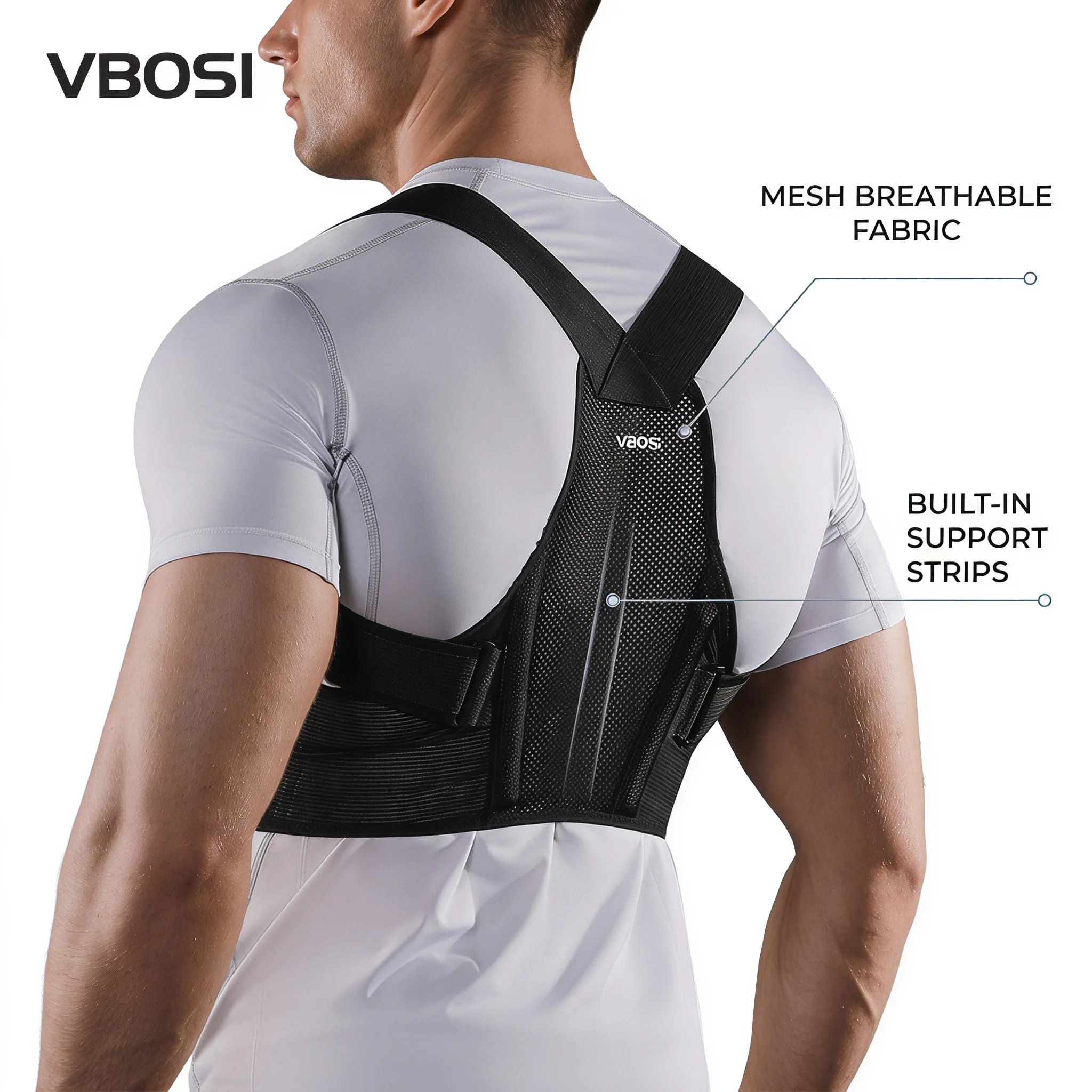 VBOSI Adjustable Posture Corre - огляд і ціна Posture Corrector Back